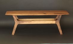 Noll Wide Body Danish Surfboard Coffee Table In Walnut 4 small