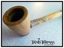 Handmade Reclaimed Hardwood Pipe By Tanis Thomas (Signed) 1 small