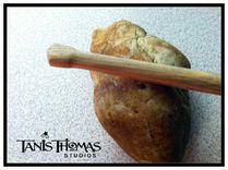 Handmade Reclaimed Hardwood Pipe By Tanis Thomas (Signed) 4 small