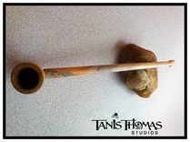 Handmade Reclaimed Hardwood Pipe By Tanis Thomas (Signed) 6 small