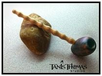 Handmade Reclaimed Hardwood Pipe By Tanis Thomas (Signed) 1 small