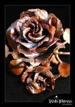 Copper Rose Metal Art Sculpture 1 small