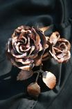 Copper Rose Metal Art Sculpture 2 small