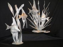 Aluminum Fish Metal Sculptures 6 small