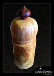 Wine Bottle Stopper, Skirted, Reclaimed Hardwood 1 small