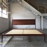 Modern Tall Post Bed In Walnut 1 small