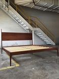 Modern Tall Post Bed In Walnut 6 small