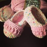 Strappy Crochet Baby Booties 1 small