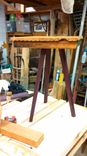 Reclaimed Oak Floor And Purple Heart Accent Table 1 small