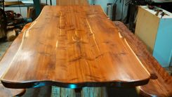 Live Edge Cedar Dining Table And Benches 4 small