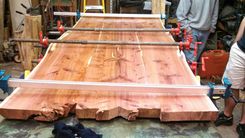 Live Edge Cedar Dining Table And Benches 5 small