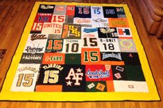 Custom Embroidered High School Softball Uniform And Tshirt Memory Quilt 1 small