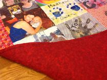 Custom Handprint Photo Memory Quilt With Applique And Embroidery 4 small