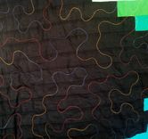 Custom Rainbow Ombre Effect Strip Quilt With Appliqued Authentic South American Embroidery 5 small