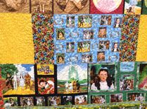 Custom Wizard Of Oz Movie Scenic Dorothy Poppy Fields Panel Quilt 2 small