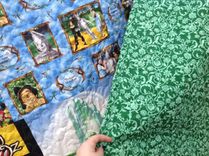Custom Wizard Of Oz Movie Scenic Dorothy Poppy Fields Panel Quilt 3 small