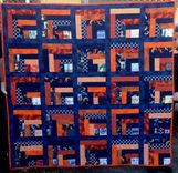 Custom Log Cabin Style Quilt Using "Maggie's Rainbow" Pattern By Fons And Porter 1 small