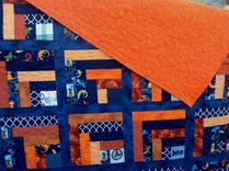 Custom Log Cabin Style Quilt Using "Maggie's Rainbow" Pattern By Fons And Porter 3 small