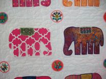 Custom "Elephant Walk" Appliqued Quilt 5 small
