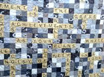 Custom Scrabble Crossword Poetry Quilt 2 small