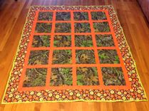 Custom Camo Outdoor Window Pane Style Scenic Quilt 1 small