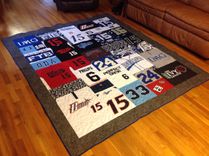 Custom High School/College Baseball Jersey Tshirt Memory Quilt 1 small