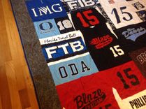 Custom High School/College Baseball Jersey Tshirt Memory Quilt 3 small