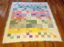 Custom Embroidered Family Tree Gradient Color Memory Quilt With Birthstones, Names And Dates 2 small