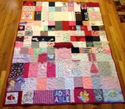 Custom Embroidered Patchwork Baby Clothing Quilt 1 small