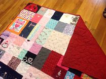 Custom Embroidered Patchwork Baby Clothing Quilt 2 small