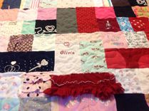 Custom Embroidered Patchwork Baby Clothing Quilt 3 small