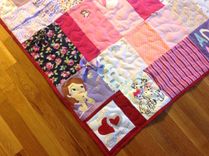Custom Embroidered Patchwork Baby Clothing Quilt 4 small