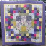 Custom Blocked Abstract Wedding Bouquet Quilt 1 small