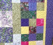 Custom Blocked Abstract Wedding Bouquet Quilt 3 small
