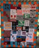 Custom Cheerleading Uniform Tshirt Memory Quilt With Bow And Award Medals Embellishments 1 small