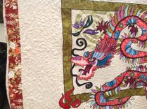 Custom Appliquéd 3d Effect Oriental Dragon Quilt 2 small