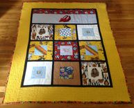 Dazzling Wizard Of Oz Quilt With Hand Applied Sequin Ruby Slippers And Appliqués 7 small