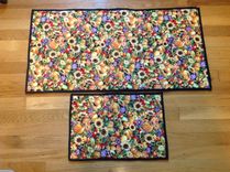 Intricately Quilted Autumn/Thanksgiving Reversible Table Runner And Placemat Set Of 4 3 small