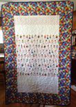 Custom Paneled Girl's Doll Themed Quilt 1 small