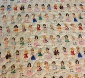 Custom Paneled Girl's Doll Themed Quilt 3 small