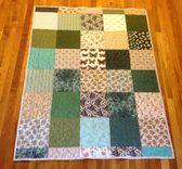 Vintage Cotton Fabric Blocked Quilt 3 small