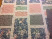 Custom Window Pane Style Quilt Made From Bridesmaids' Dress Fabric 3 small