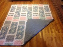 Custom Window Pane Style Quilt Made From Bridesmaids' Dress Fabric 2 small