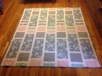 Custom Window Pane Style Quilt Made From Bridesmaids' Dress Fabric 1 small