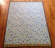 Cute Jungle Animals Personalized Embroidered Baby Quilt 2 small