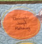 Cute Jungle Animals Personalized Embroidered Baby Quilt 3 small