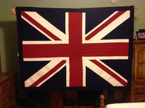 Union Jack British Flag Quilt- Twin Size 1 small
