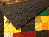 Custom Embroidered / Personalized Birthstone Patchwork Quilt 2 small