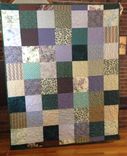 Vintage Cotton Fabric Blocked Quilt 1 small