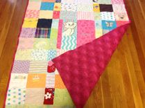 Custom Embroidered Patchwork Baby Clothing Quilt 3 small